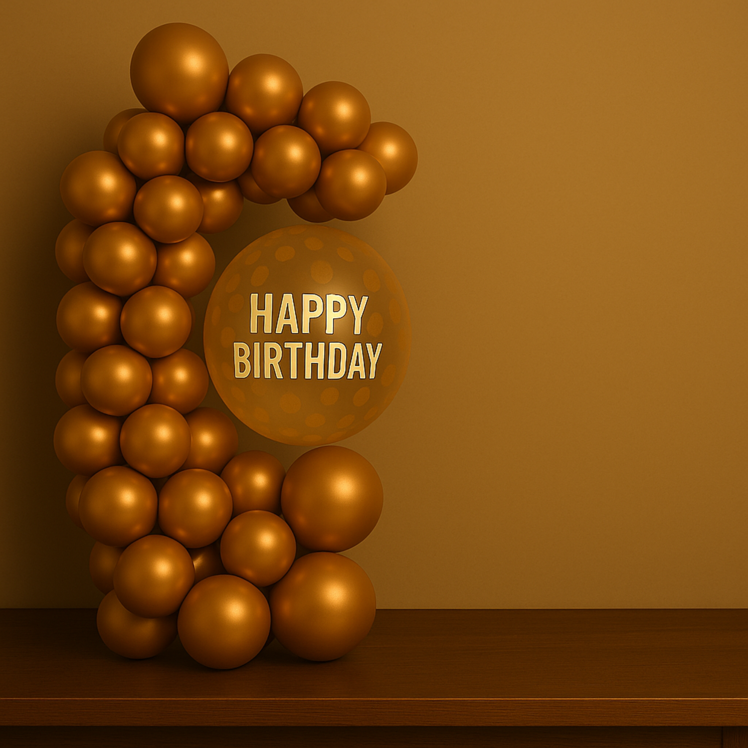 Golden Luxe Birthday Balloon Bouquet