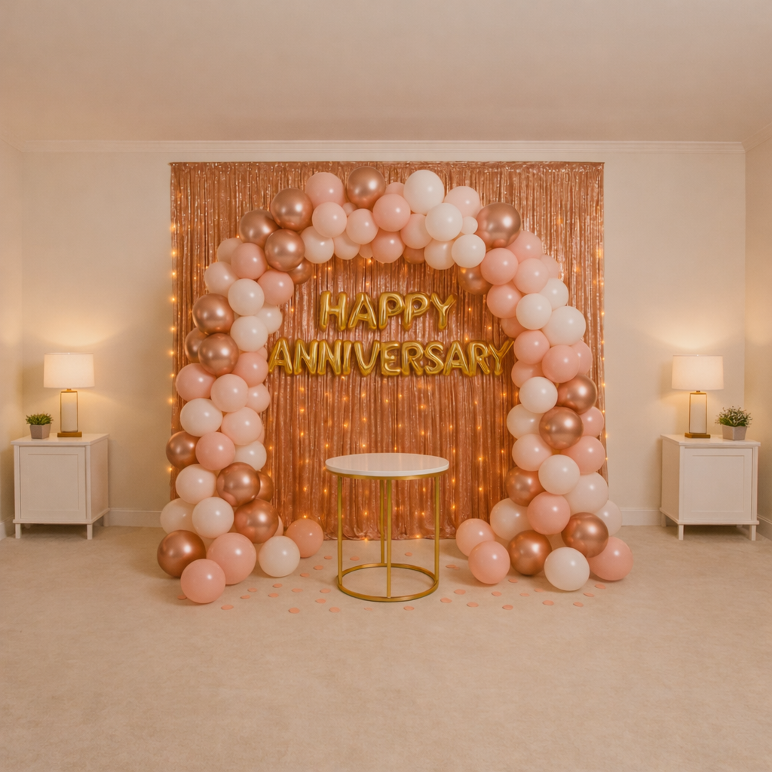 Rose Radiance Anniversary Balloon Decoration Hover