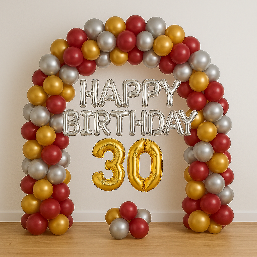 Royal Birthday Balloon Arch Decoration