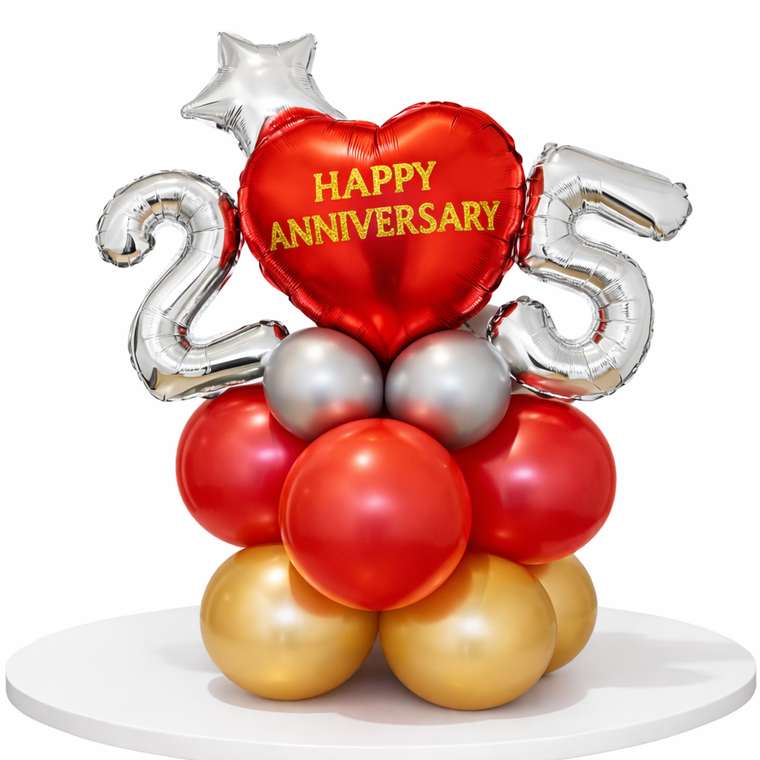 Ruby Luxe Personalised Anniversary Balloon Bouquet