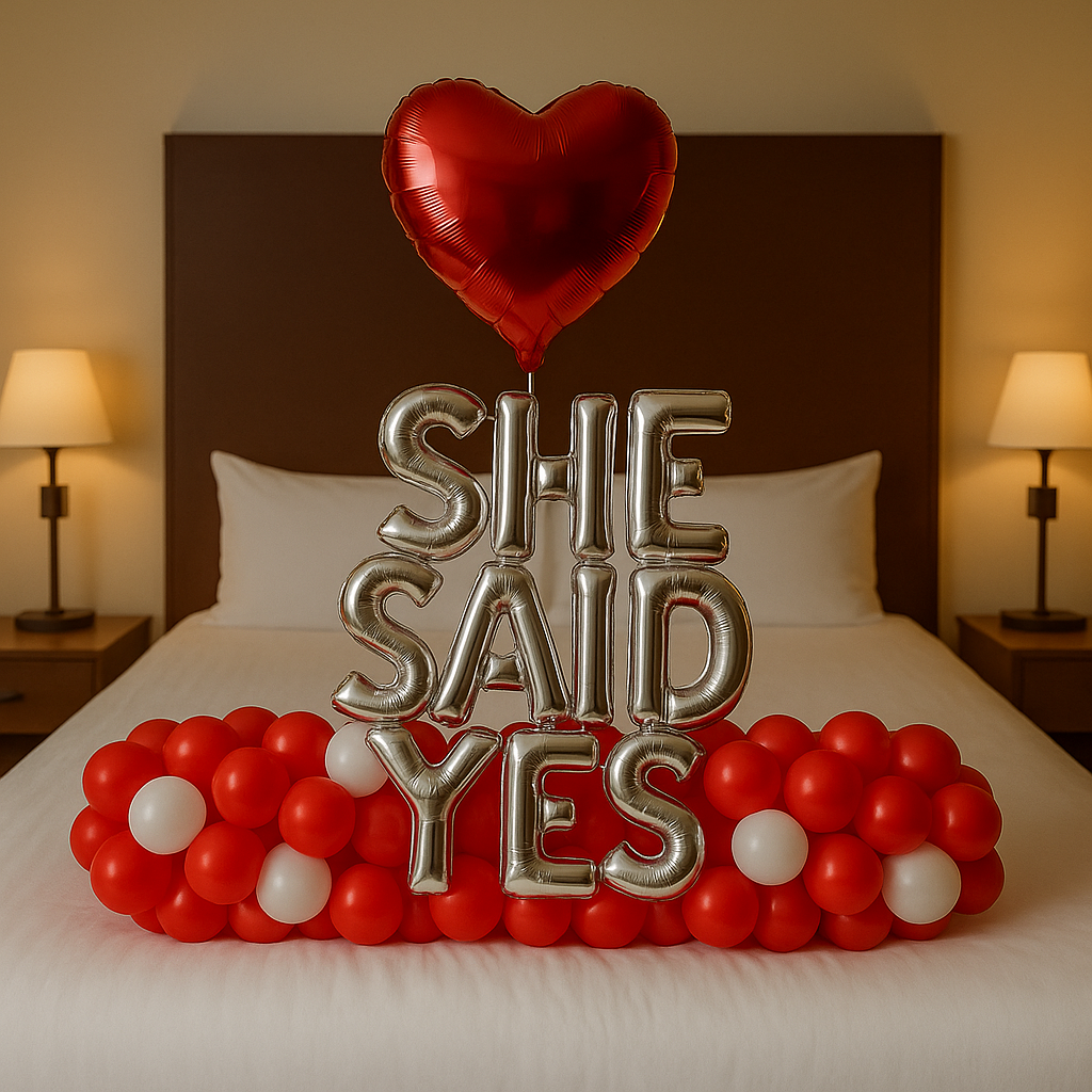 She Said Yes Proposal Balloon Bouquet
